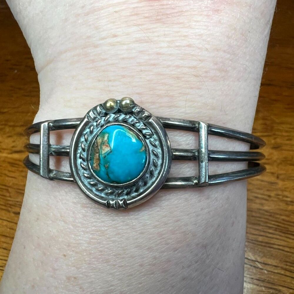 Turquoise Sterling Silver 925 Cuff Bracelet